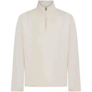 Front Row Mens Pique Quarter Zip Sweatshirt / Natural